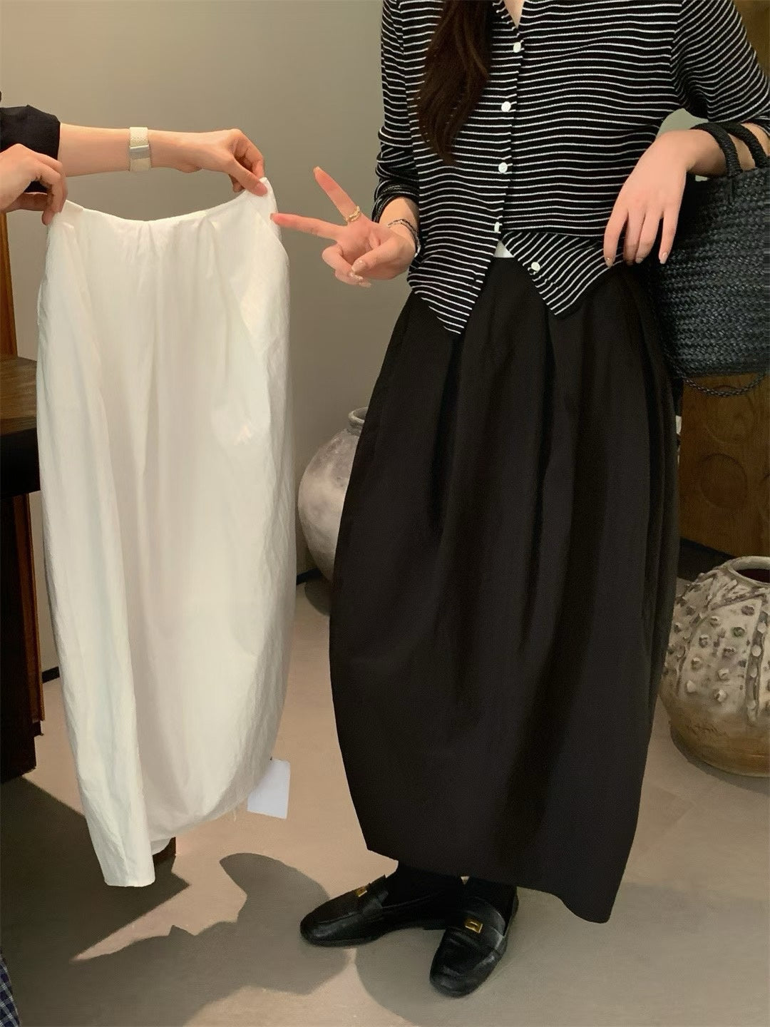 // 梨型身材必入花苞中裙
