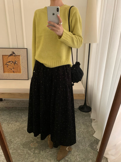 // 10%兔絨麻花衣擺+袖口套頭毛衣