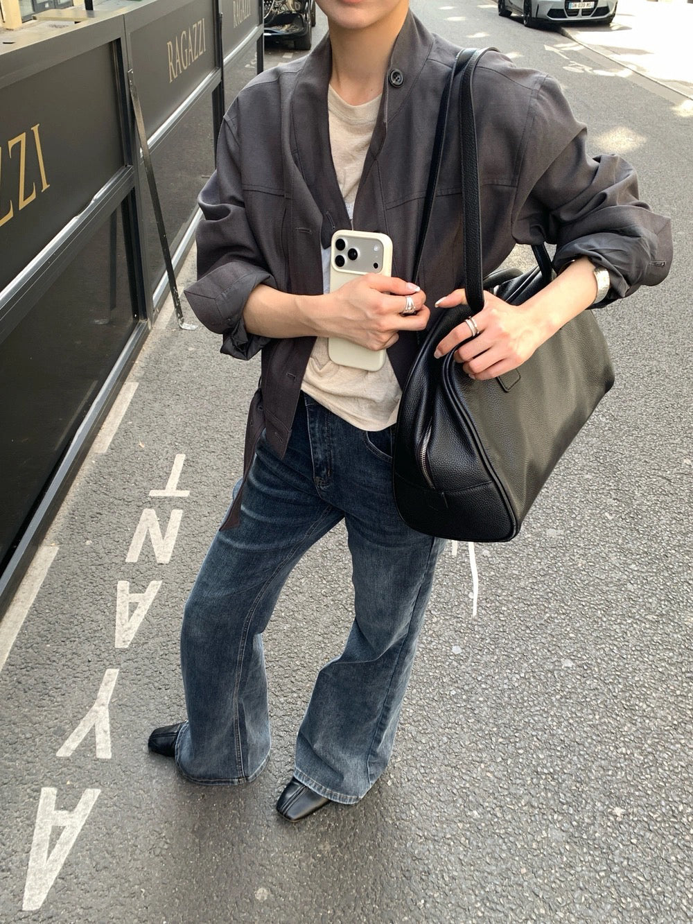 J05 / lyocell棉帥氣立領中短款外套