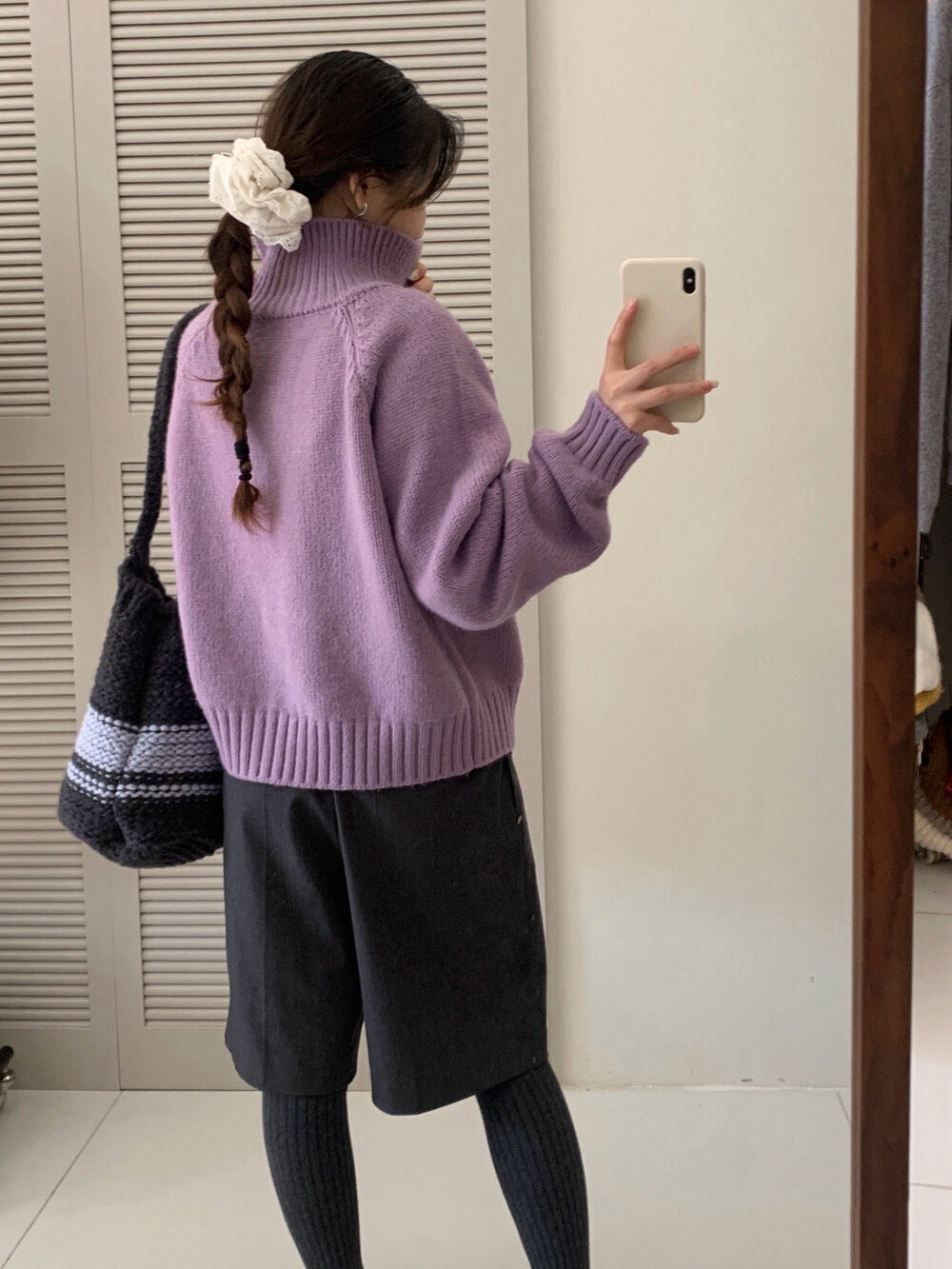 // 超韓直坑紋立領上下拉鍊CD