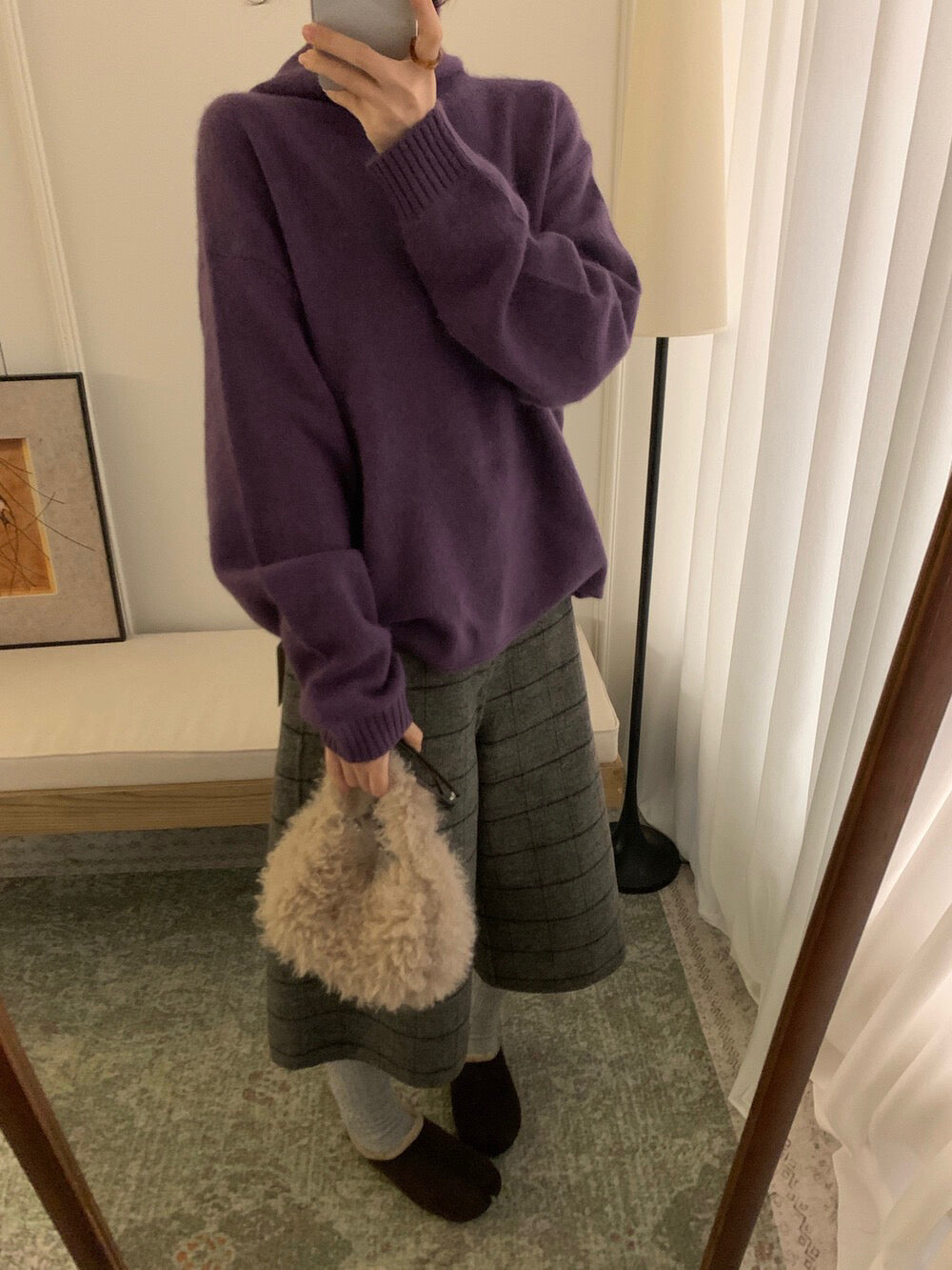 // 100%羊毛高質拉絨半領NT