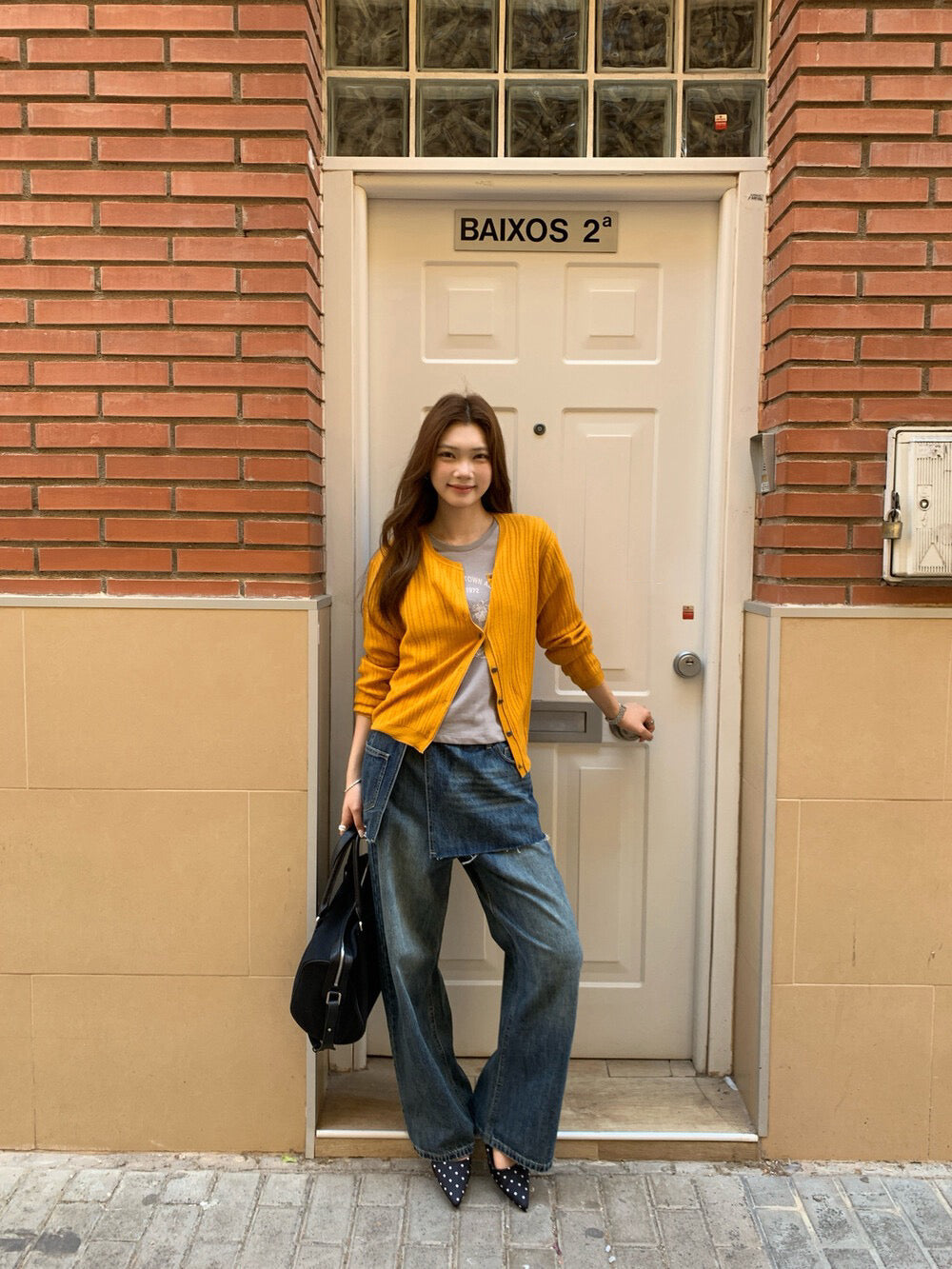 C03 / wool blend直間紋圓領CD