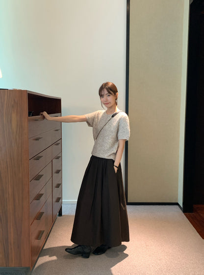 // lyocell壓褶遮肉休閒感SK