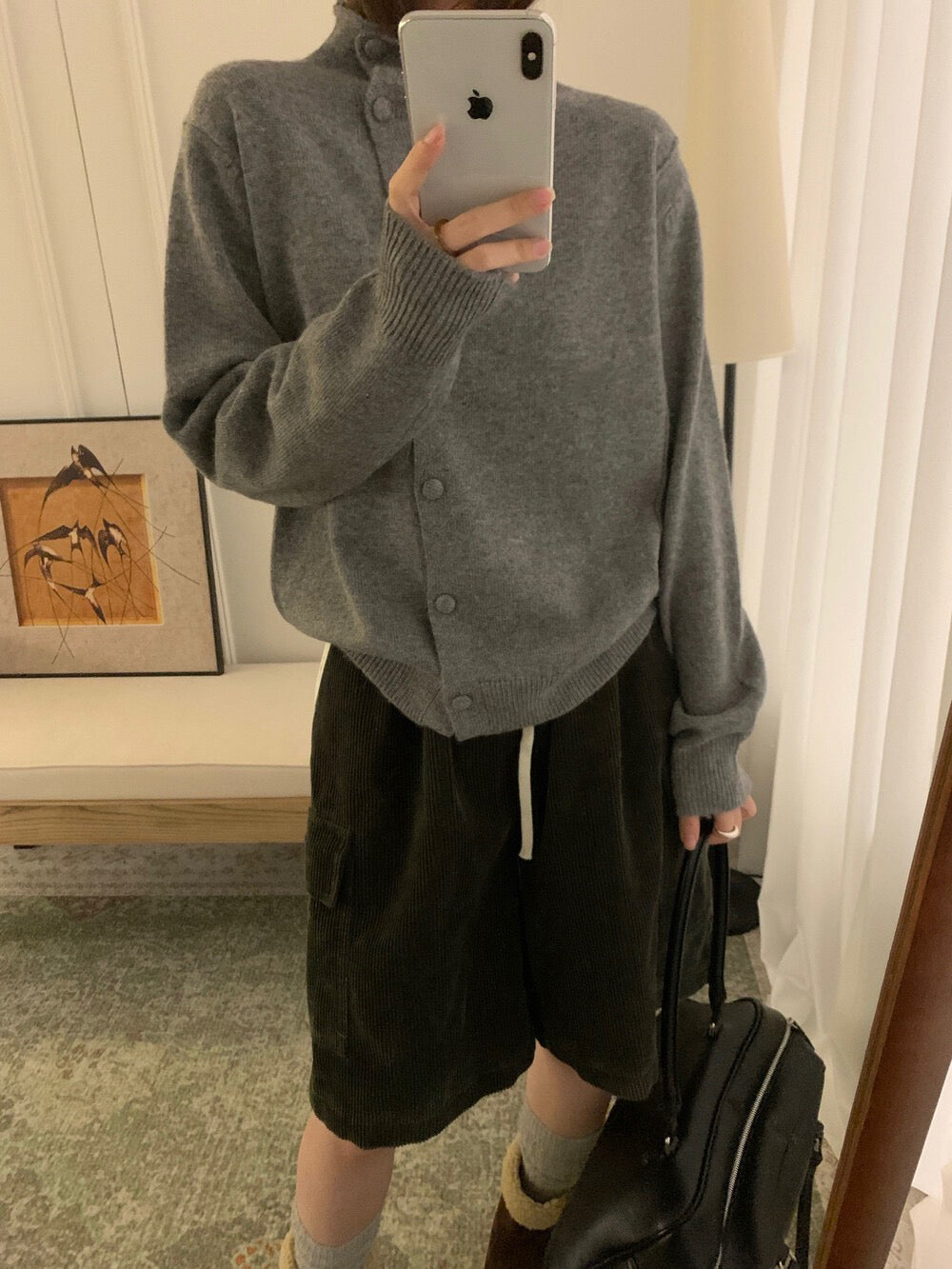 // 30%raccoon側包扣卷邊領CD