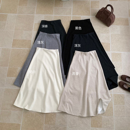 // 秒變大長腿微A字針織裙