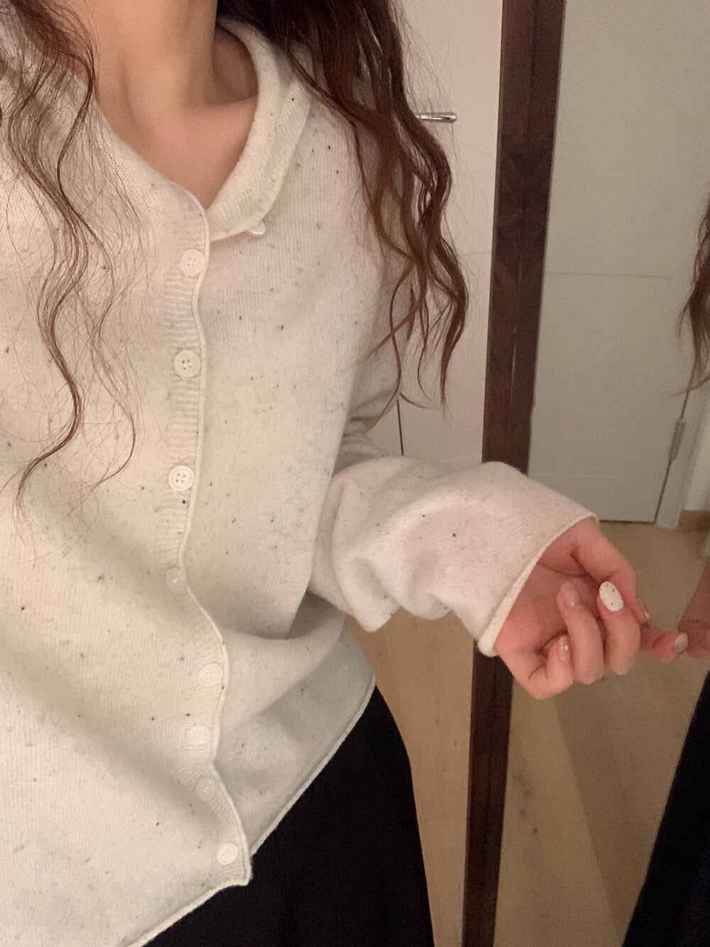 // 100%wool一體無縫連帽開胸NT