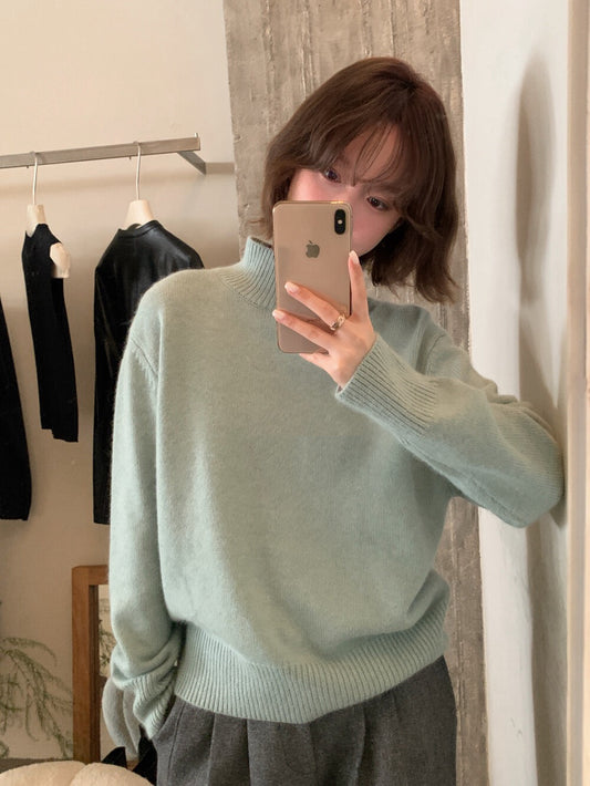 // 10%angora半領16色套頭NT