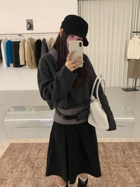 // 一套兩件性價比圓領短NT+polo翻領背心兩件套