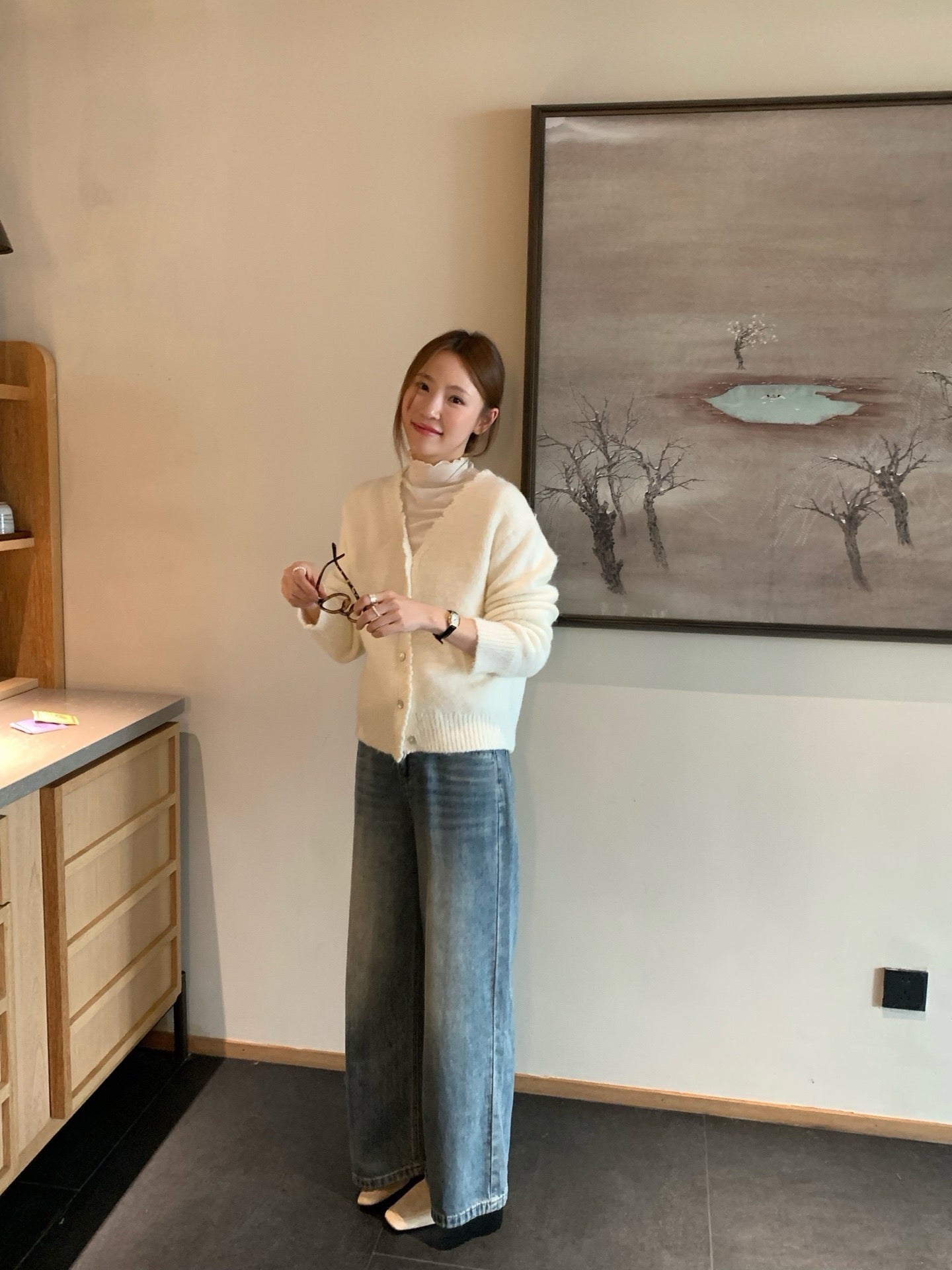 // 10%wool軟糯絨感鈎花邊CD