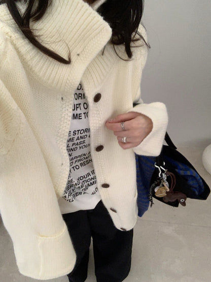 // 小半領口袋排扣中長CD