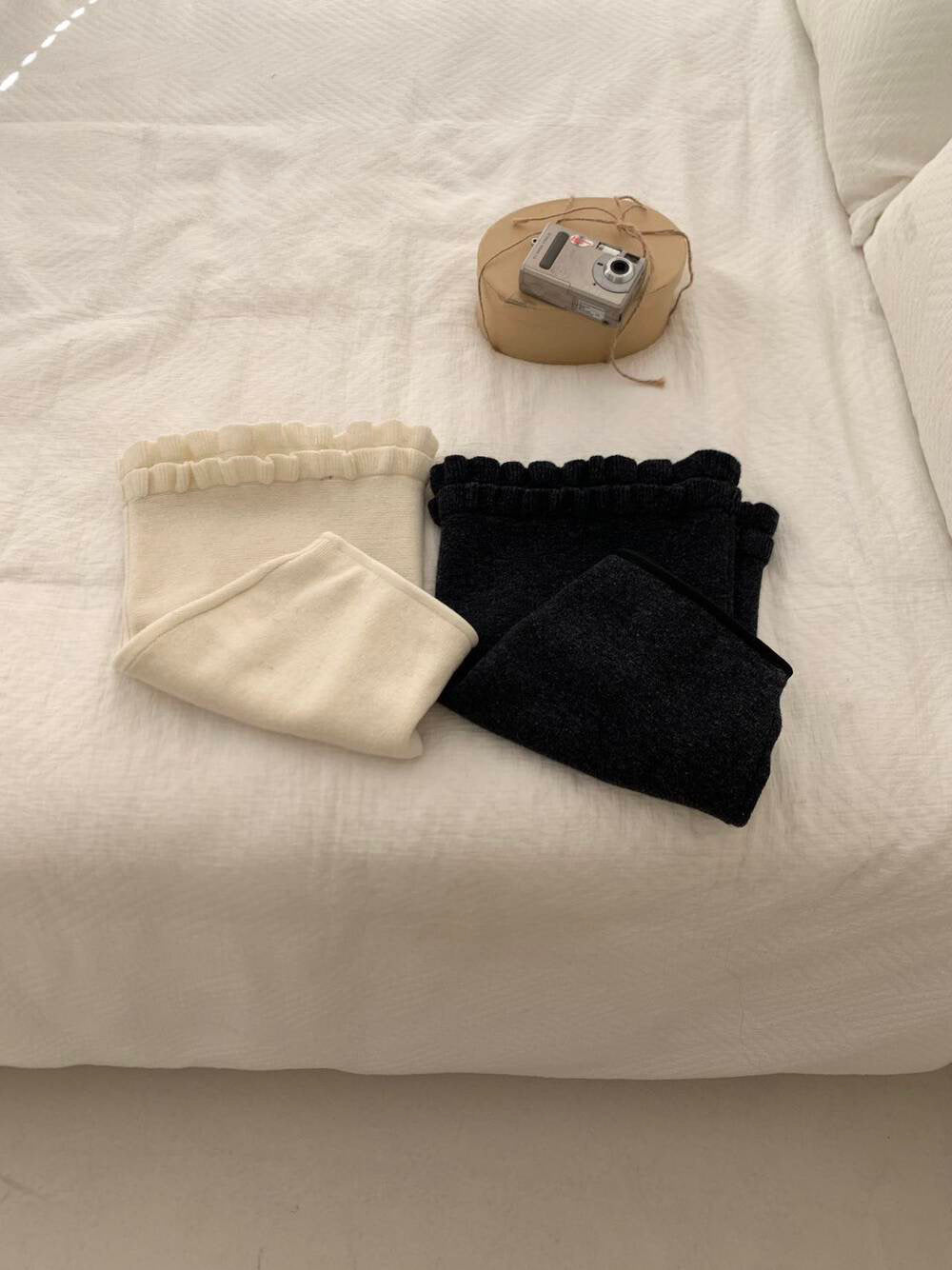 // 100%羊毛雙層荷葉邊短裙