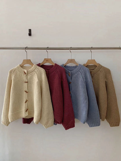 // 30%綿羊毛粗針牛角鈕CD