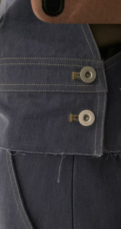 // 可拆開穿的工人裙兩件套