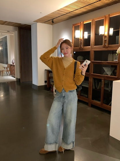 // 復古肌理感鏤空12%wool CD