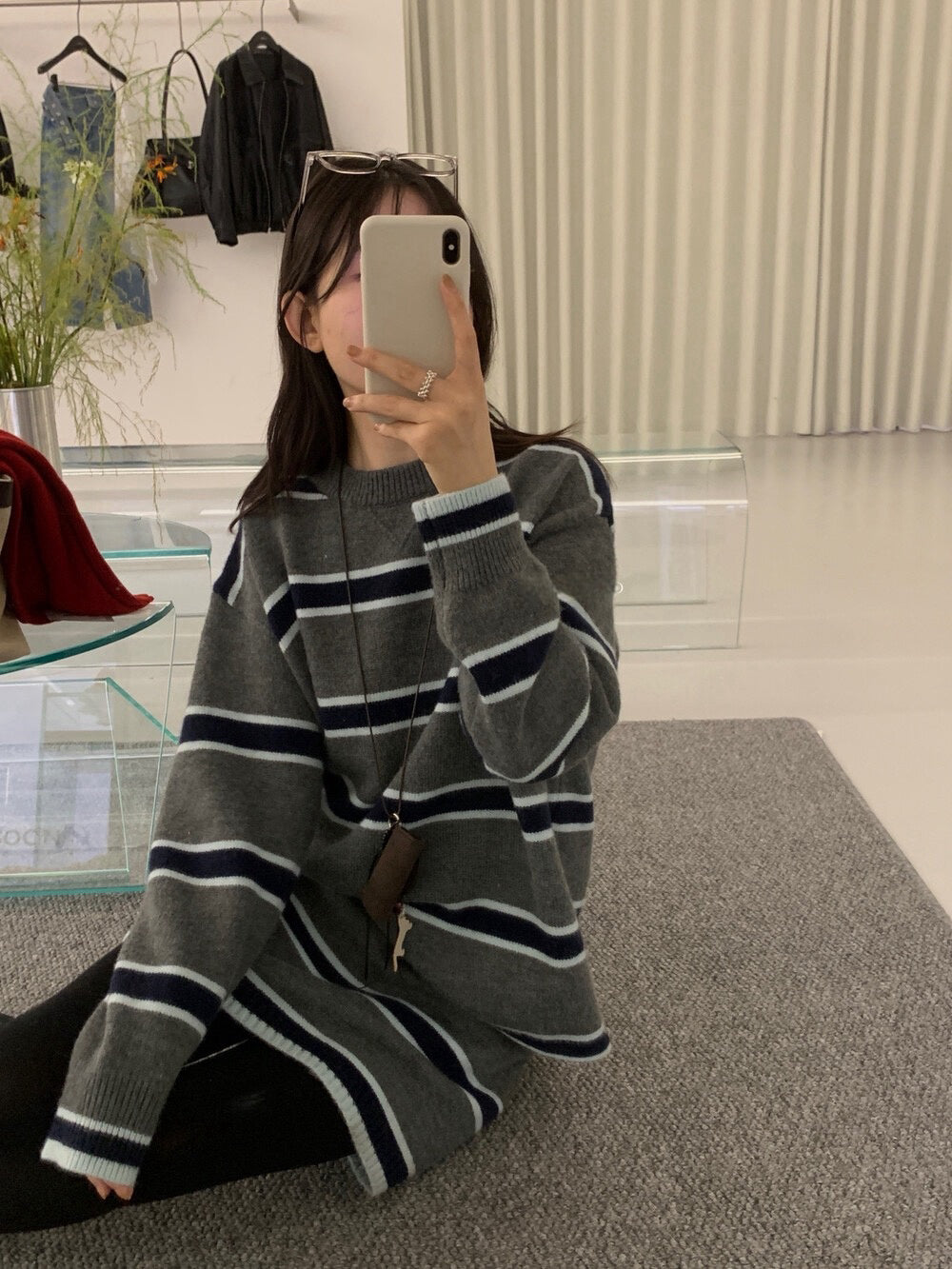 // 慵懶免配搭毛衣+短裙套裝