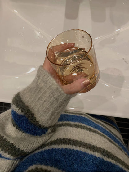 // 10%羊毛復古配色間條毛衣