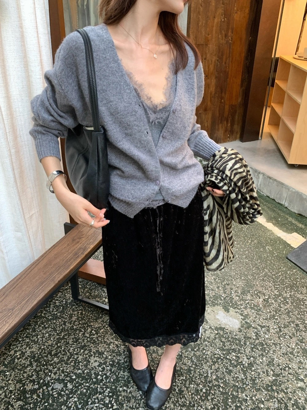 C36 / 必入顏色超美V領羊毛外套(100%羊毛)
