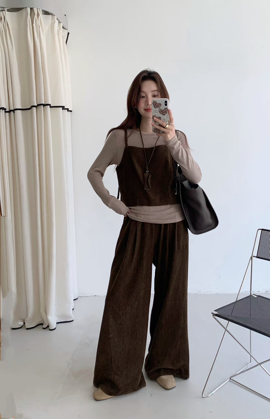 // 性價比極高吊帶+打底+全長褲三件套