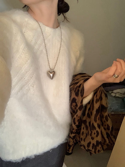 // 溫柔拉毛軟糯感毛衣