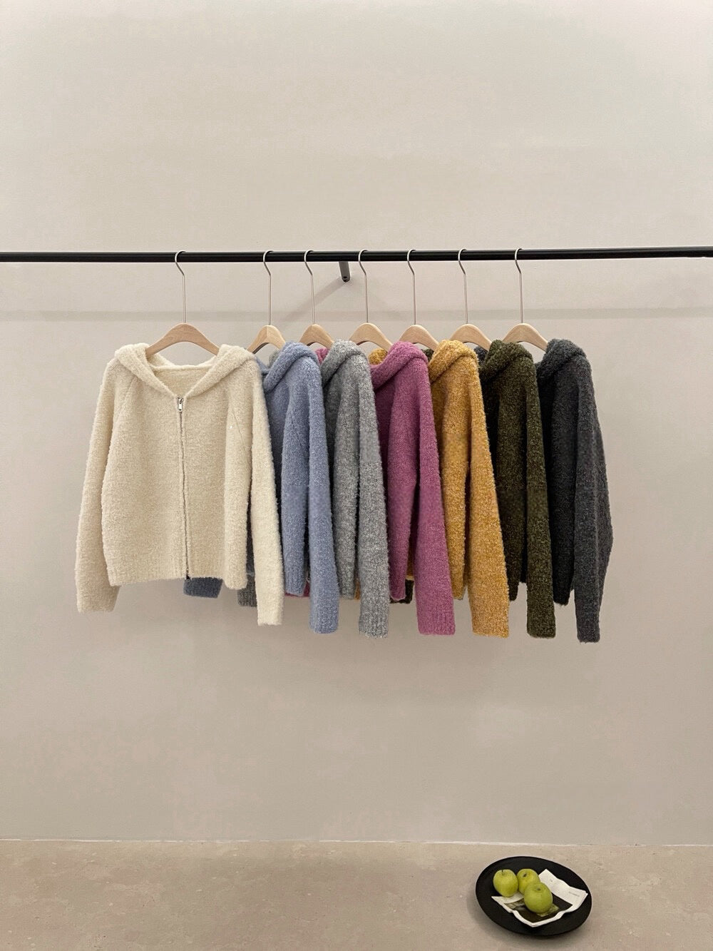 // 超軟糯圈圈羊毛連帽拉鍊CD