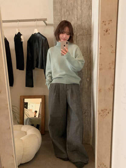 // 10%angora半領16色套頭NT