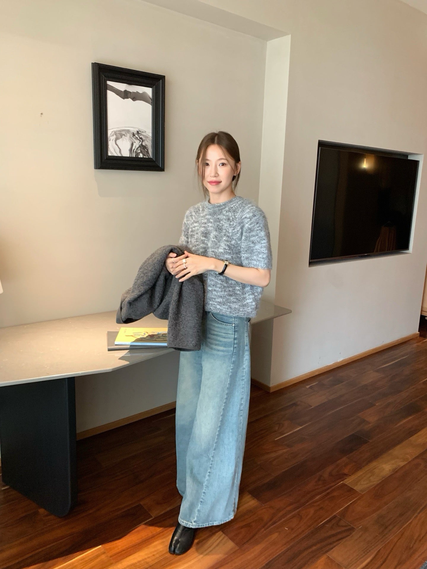 // 10%wool超軟糯混針短袖NT