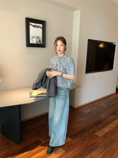 // 10%wool超軟糯混針短袖NT