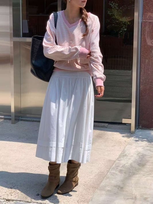 // 重工壓褶腰位傘裙