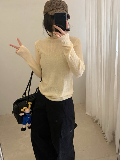 // 6%羊毛肌理感堆堆領上衣