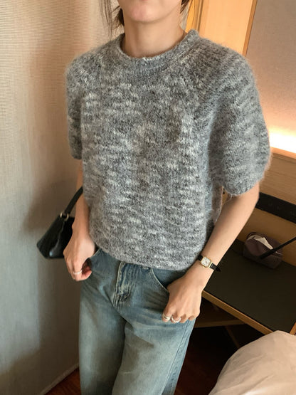 // 10%wool超軟糯混針短袖NT