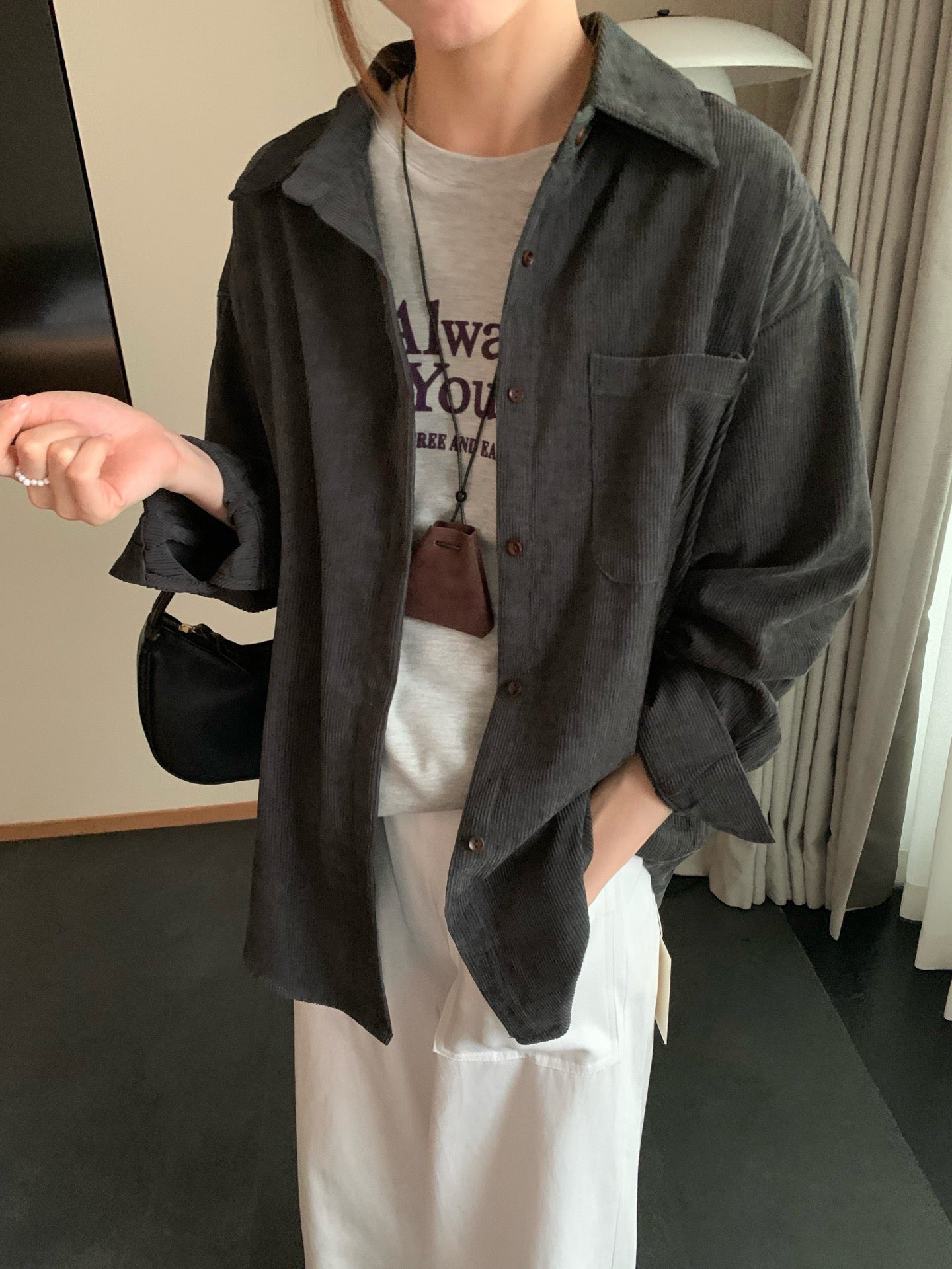 // 多色超柔軟燈芯絨口袋SH