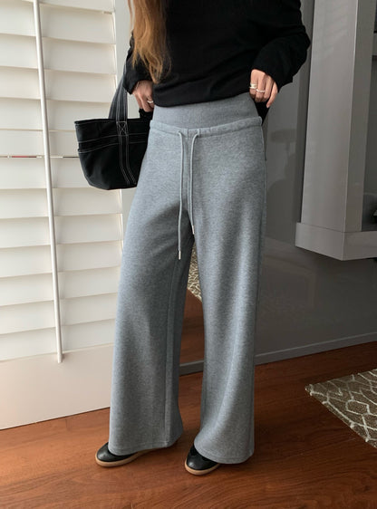 // 超顯瘦粗褲頭休閒長褲