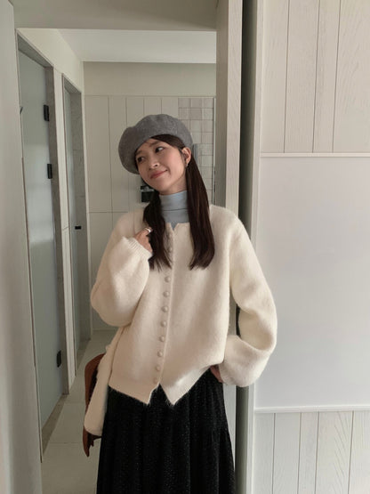 // 6%綿羊毛慵懶圓包扣CD(連單肩袋)