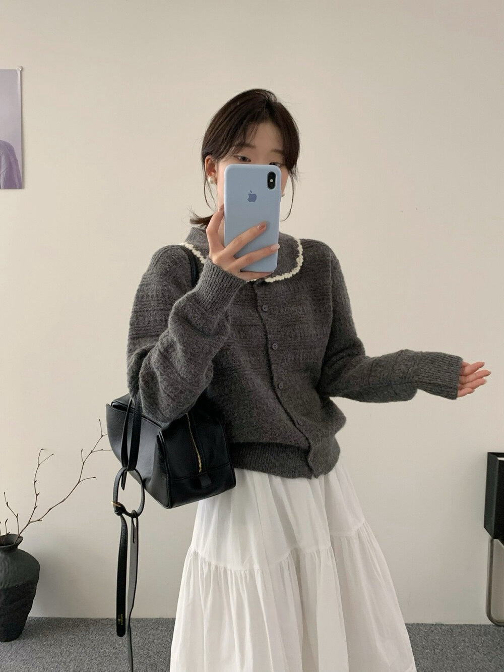 // 超精緻鈎花邊圓翻領特別織紋CD