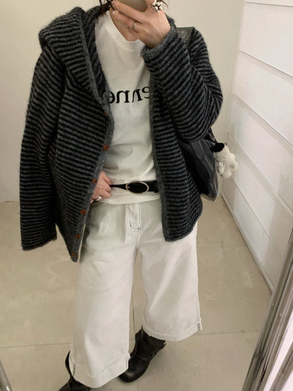 // 超軟糯包邊連帽間條CD