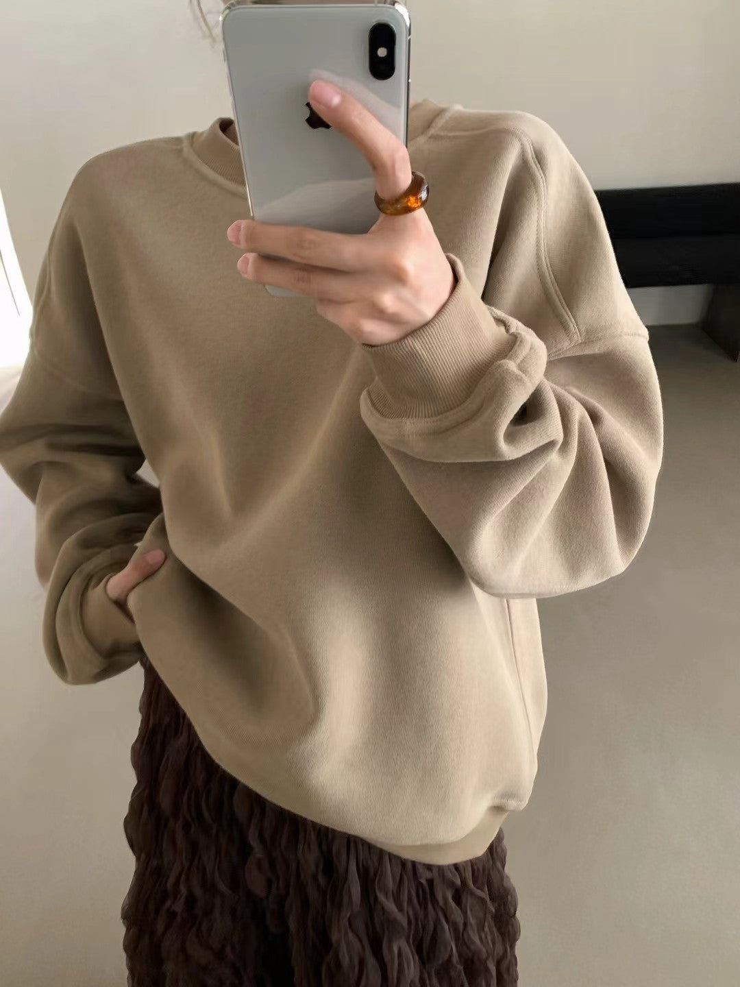 // 超高質靚料淨色衛衣