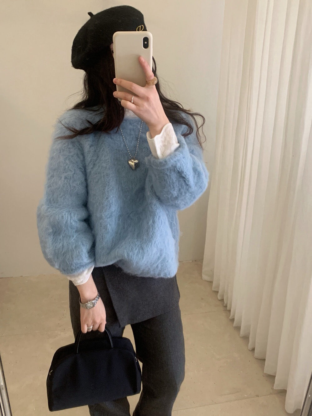 // 溫柔拉毛軟糯感毛衣