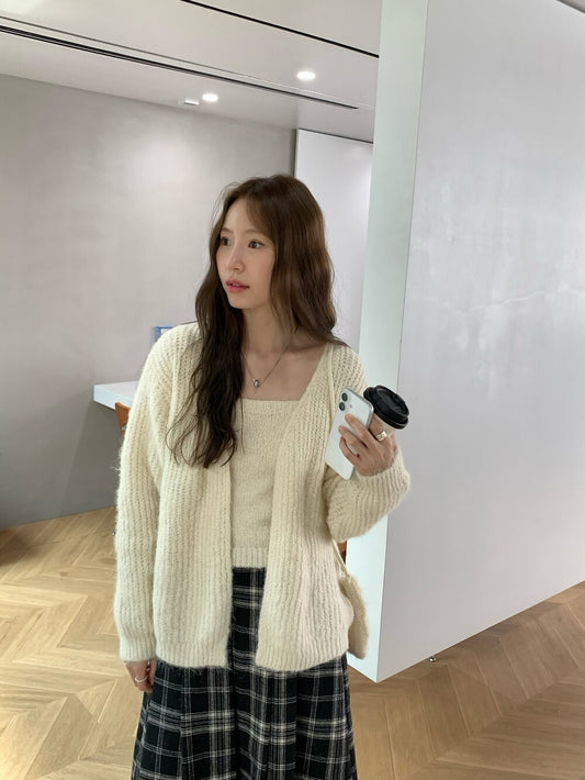 // 超soft羊毛混紡吊帶+外套+袋仔三件套