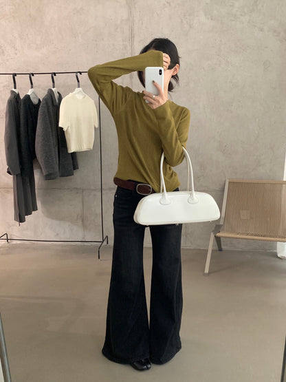 // 12色親膚秋冬百搭彈性TEE