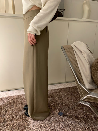 (現貨) // 超顯腿直光版垂感西褲