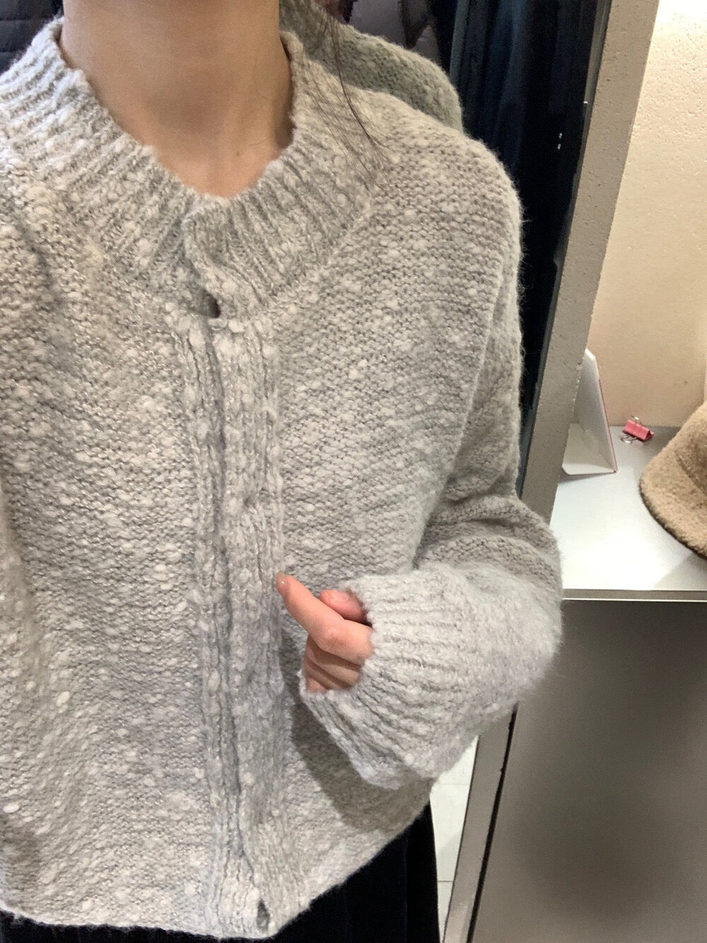 // 肌理感圓領混針感CD