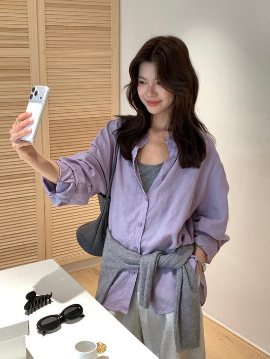 // 高質天絲麻靚色恤衫