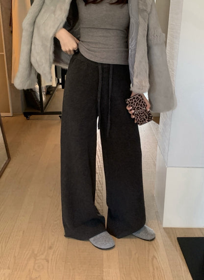 // 萬能百搭顯瘦針織休閒褲