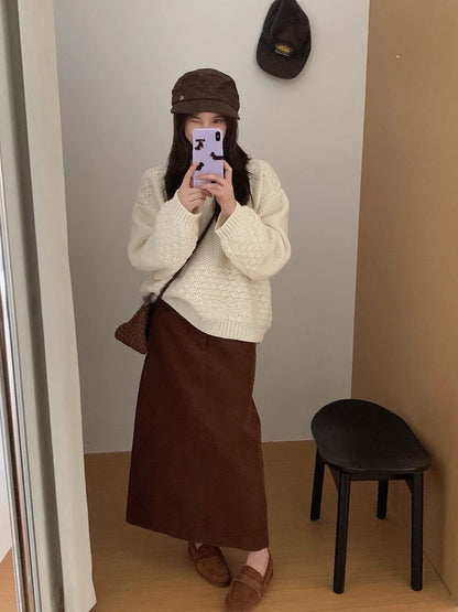 // 菠蘿針重工粗針毛衣