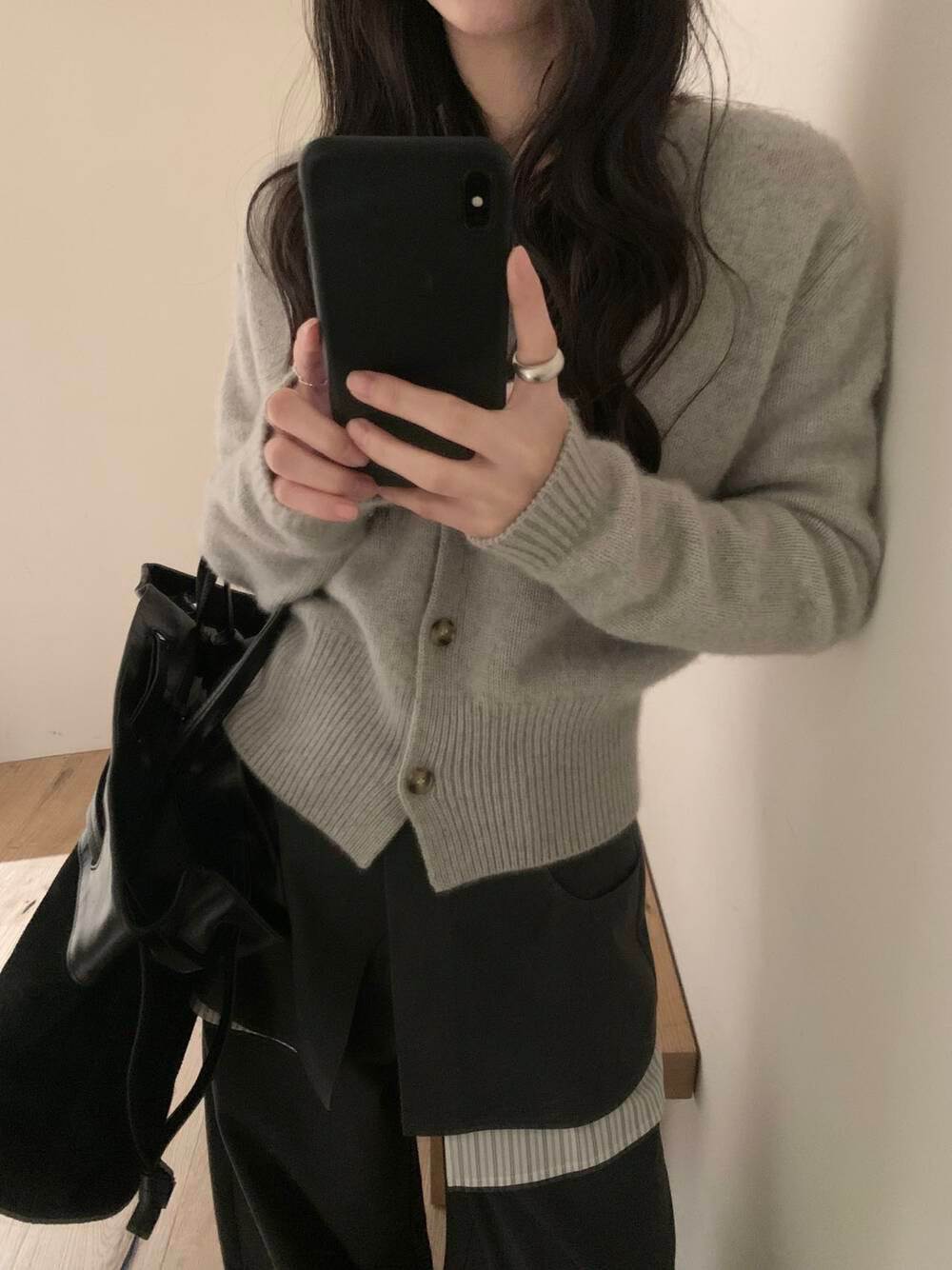 // 40%wool高品質v領開胸CD