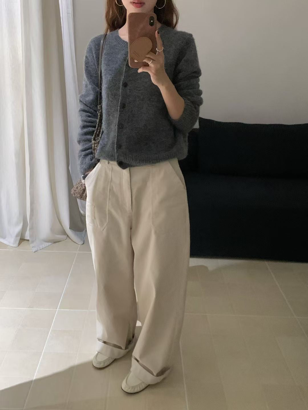 // wool+mohair螺紋領口CD