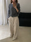 // wool+mohair螺紋領口CD