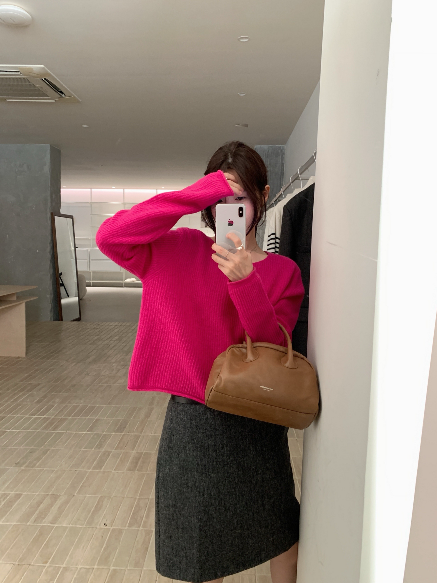 // 卷卷邊直坑紋14色短款NT