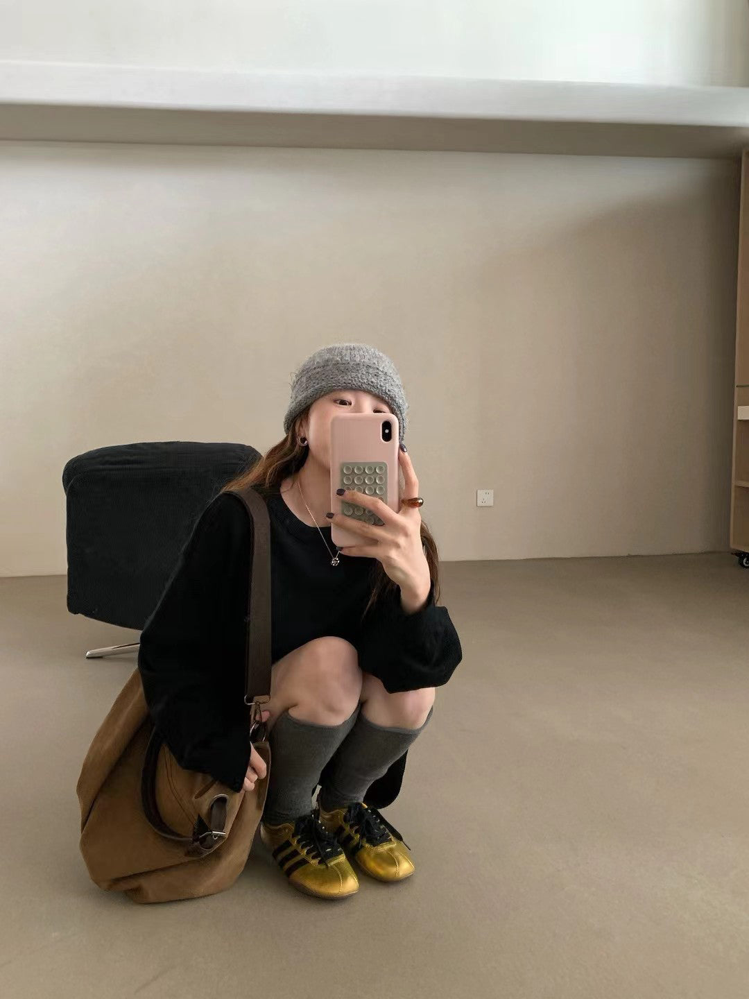 // 慵懶感毛衣+短褲套裝