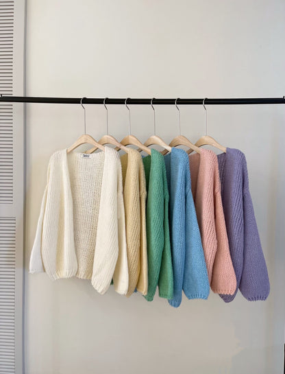 // 12%wool慵懶束袖口疏針CD